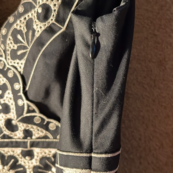 Black embroidered Ann Taylor dress - Picture 6 of 7